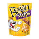 Beggin' Strips Dog Snack Bacon & Cheese Flavors 6 ounce