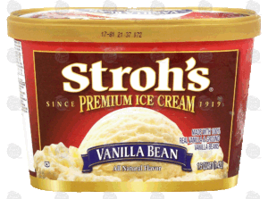 Stroh's Premium vanilla bean ice cream 1.5 quart