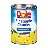 Dole Canned Fruit Pineapple Chunks In Heavy Syrup 20 ounce