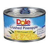 Dole Canned Fruit Pineapple Crushed In Its Own Juice 8 ounce