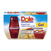 Dole Fruit Bowls Mixed Fruit In Black Cherry Gel 4.3 Oz Cup 4 pack