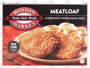 Boston Market Home Style Meals meatloaf with home-style mashed potatoes and gravy 14 ounce