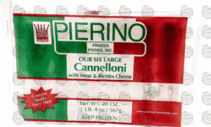 Pierino 6 large cannelloni with meat & ricotta cheese 20 ounce