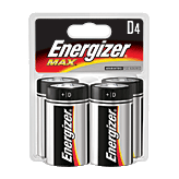Energizer Batteries Max D 4 count