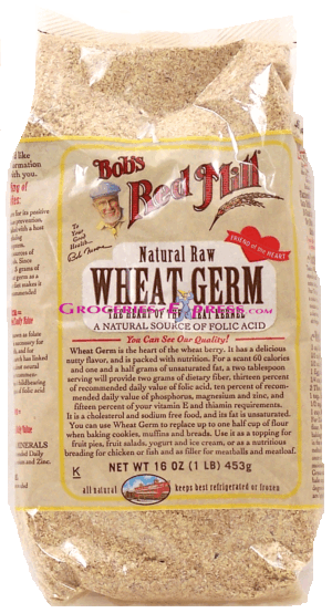 Bob's Red Mill wheat germ natural raw, the heart of the wheat kernel 16 ounce