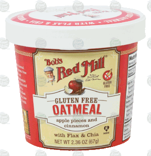 Bob's Red Mill oatmeal apple pieces, cinnamon with flax & chia, gluten free 2.36 ounce