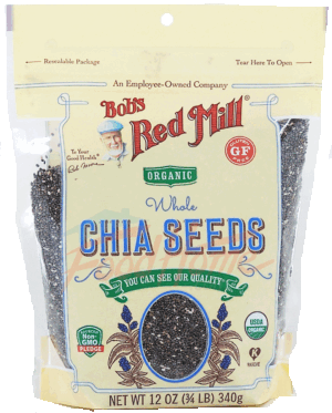 Bob's Red Mill organic chia seeds, whole 12 ounce