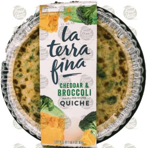 La Terra Fina cheddar & broccoli quiche, frozen quiche pie 23 ounce