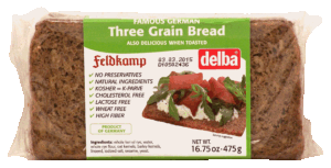 Feldkamp Famous German three grain bread loaf 16.75 ounce