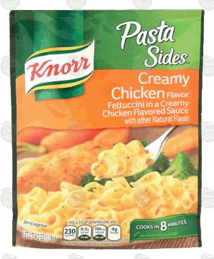 Knorr Pasta Sides fettuccini noodles in a creamy chicken flavored sauce 4.2 ounce