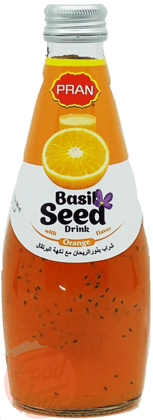 Pran basil seed drink with orange flavor 9.8 fluid ounce