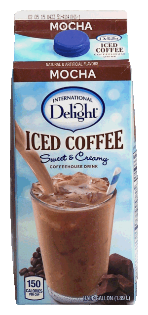 International Delight iced coffee, sweet & creamy, mocha, coffeehouse drink 0.5 gallon
