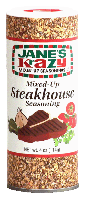 Janes Krazy steakhouse seasoning, mixed-up 4 ounce
