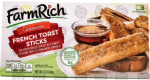 Farm Rich cinnamon french toast sticks, frozen box 12 ounce