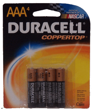 Duracell Coppertop AAA batteries 4 count