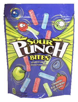 Sour Punch Bites assorted flavors candy 9 ounce