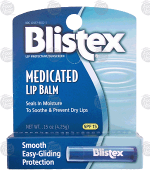 Blistex medicated lip balm, seals in moisture, spf 15 0.15 ounce