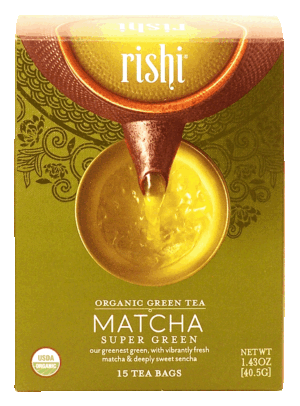 Rishi matcha super green organic tea, 15-bags 1.43 ounce