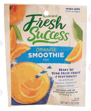 Concord Foods Fresh Success orange smoothie drink mix 2 ounce