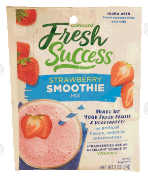 Concord Foods Fresh Success strawberry smoothie flavor drink mix 2 ounce