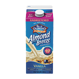 Blue Diamond Almond Breeze almond milk, vanilla, unsweetened 0.5 gallon