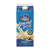 Blue Diamond Almond Breeze almond milk, vanilla 0.5 gallon