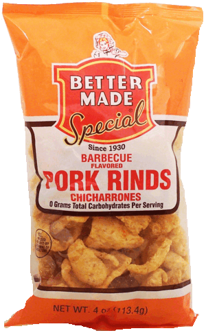 Better Made barbecue flavored pork rinds, chicharrones 4 ounce