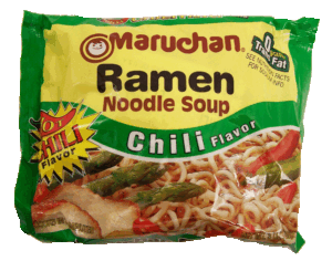Maruchan ramen noodle soup hot chili flavor add to boiling water 3 ounce