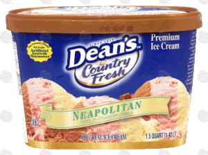 Dean's Country Fresh neapolitan; chocolate, strawberry & vanilla ice cream 1.5 quart