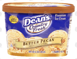 Dean's Country Fresh butter pecan ice cream 1.5 quart
