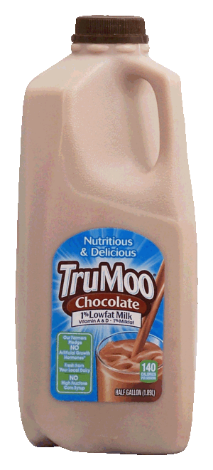 TruMoo 1% lowfat chocolate milk 0.5 gallon