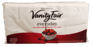Vanity Fair everyday 2-ply white napkins 200 count