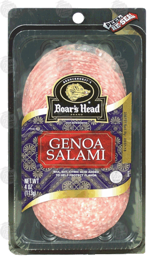 Boar's Head genoa salami, sliced 4 ounce
