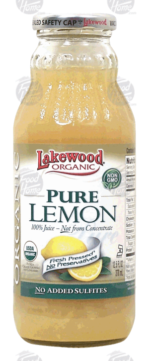 Lakewood Organic pure lemon, 100% fruit juice 12.5 fluid ounce