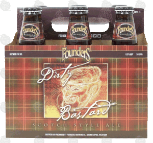 Founders Dirty Bastard scotch style ale, 12-fl. oz., 8.5% alc. by vol. 6 pack