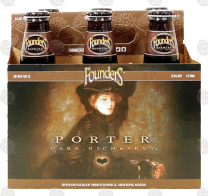 Founders porter, dark, rich & sexy, 12-fl. oz., 6.5% alc. by vol. 6 pack