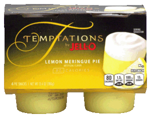 Jell-o Temptations lemon meringue pie snacks, 4 cups, refrigerated item 13.4 ounce