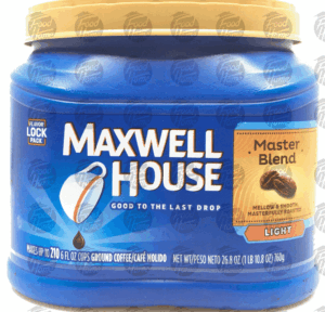 Maxwell House Master Blend light ground coffee, makes 210 6-fl. oz. cups 26.8 ounce