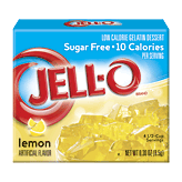 Jell-o Gelatin Dessert Sugar Free Lemon Low Calorie 0.3 ounce