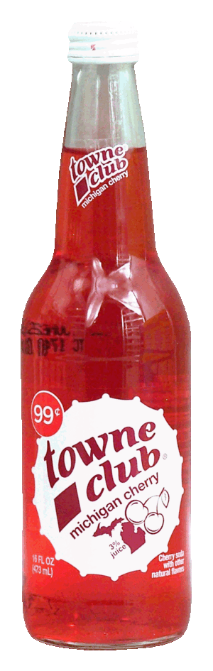 towne club michigan cherry, cherry soda with other natural flavors 16 fluid ounce