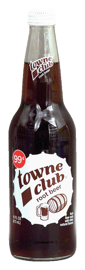 towne club root beer soda with other natural flavors 16 fluid ounce