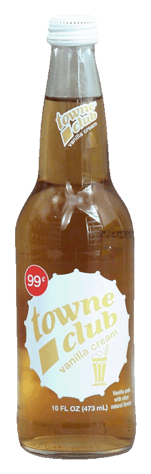 towne club vanilla cream soda with other natural flavors 16 fluid ounce