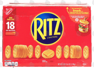 Nabisco Ritz snack crackers, 18-fresh packs 61.65 ounce