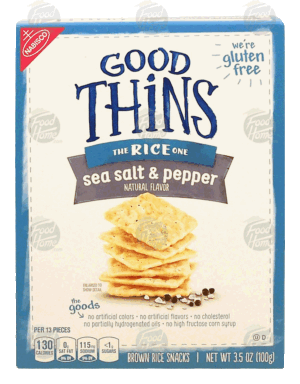 Nabisco Good Thins sea salt & pepper brown rice snacks 3.5 ounce