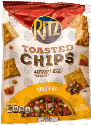Nabisco Ritz cheddar toasted chips 8.1 ounce