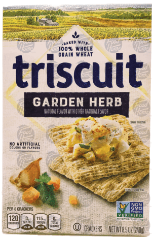 Nabisco Triscuit garden herb flavor wheat crackers 8.5 ounce