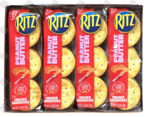 Nabisco Ritz Crackers w/Peanut Butter 8 Ct Single Serve 1.38 ounce