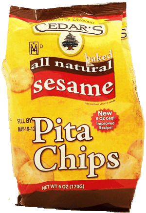 Cedar's all natural sesame pita chips 6 ounce
