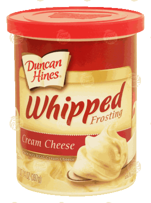 Duncan Hines Whipped cream cheese frosting, 15% bonus size 14 ounce