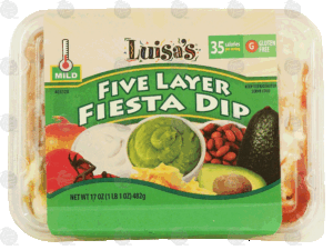 Luisa's five layer fiesta dip, mild 17 ounce